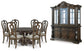 Maylee Dining Table and 6 Chairs with Storage