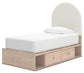 Arloster Twin Upholstered Panel Bed with Storage