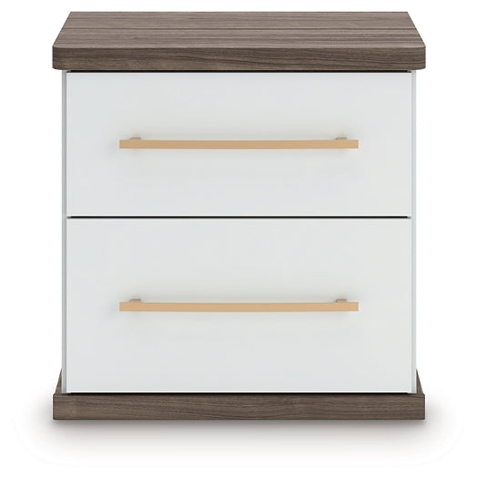 Kendanport Two Drawer Night Stand
