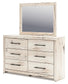 Lawroy Full Panel Headboard with Mirrored Dresser