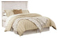 Willowton / Panel Headboard With Mirrored Dresser And Chest