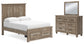 Yarbeck Queen Panel Bed with Storage with Mirrored Dresser